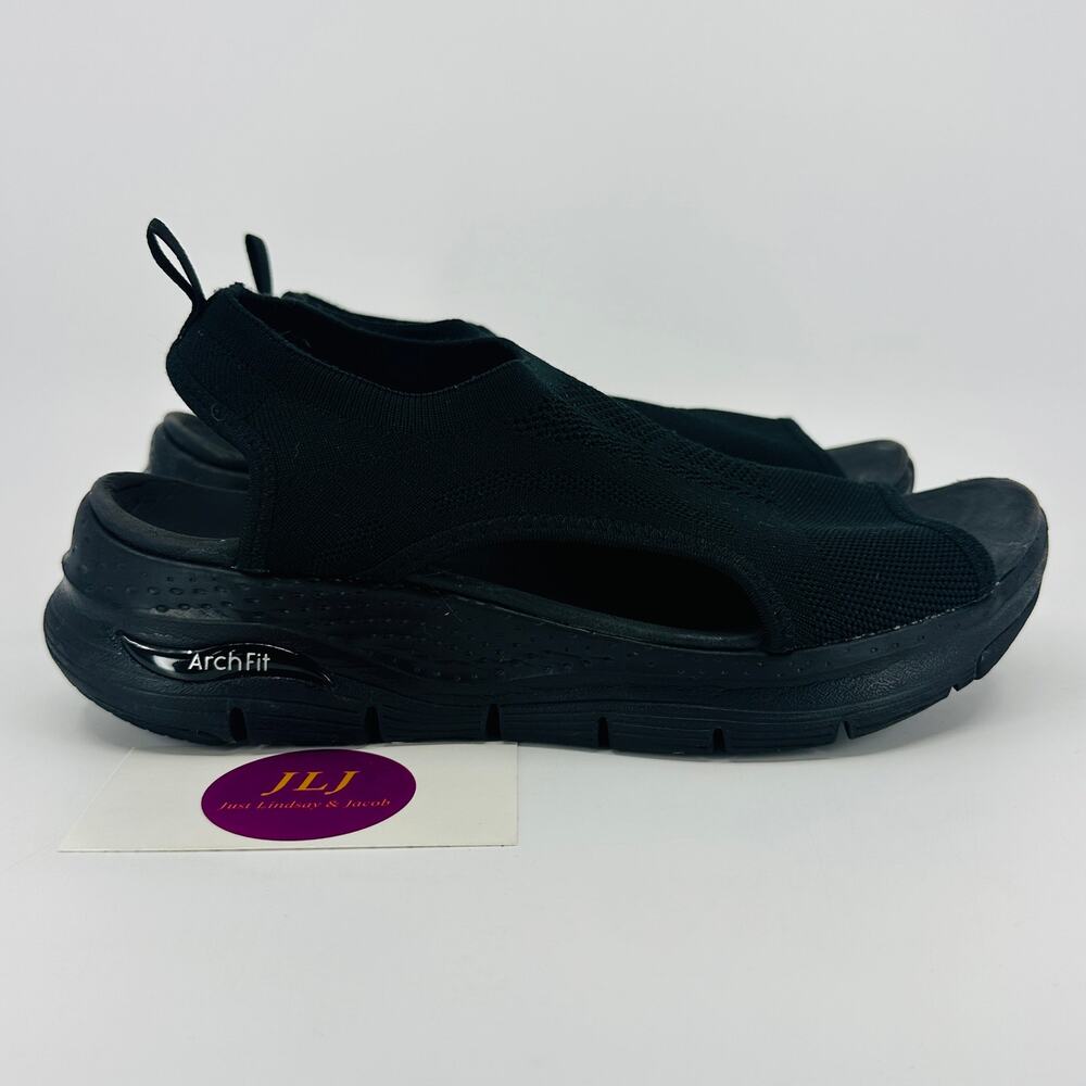 Skechers Women's Arch Fit - City Catch Comfort Sandals Black/Black 119236 Size 7